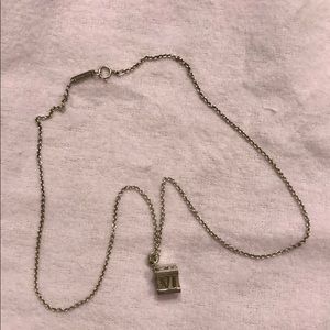 Tiffany & Co. Atlas cube pendant necklace